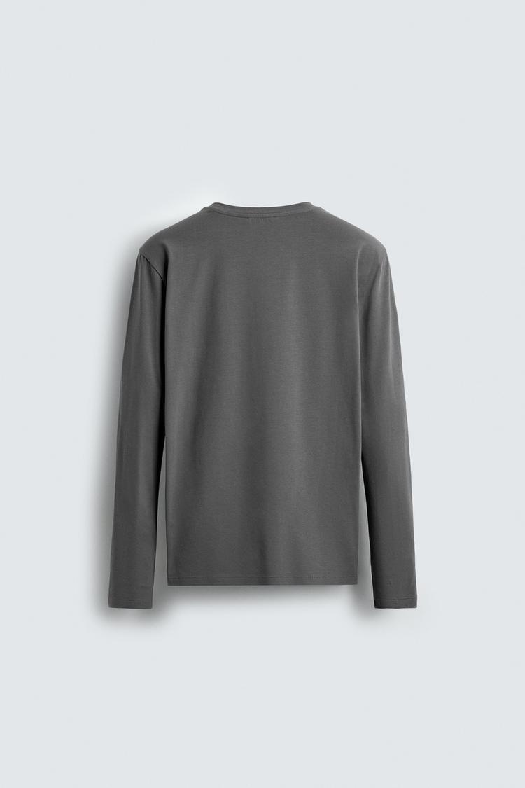 Gray Full Sleeves T-Shirt