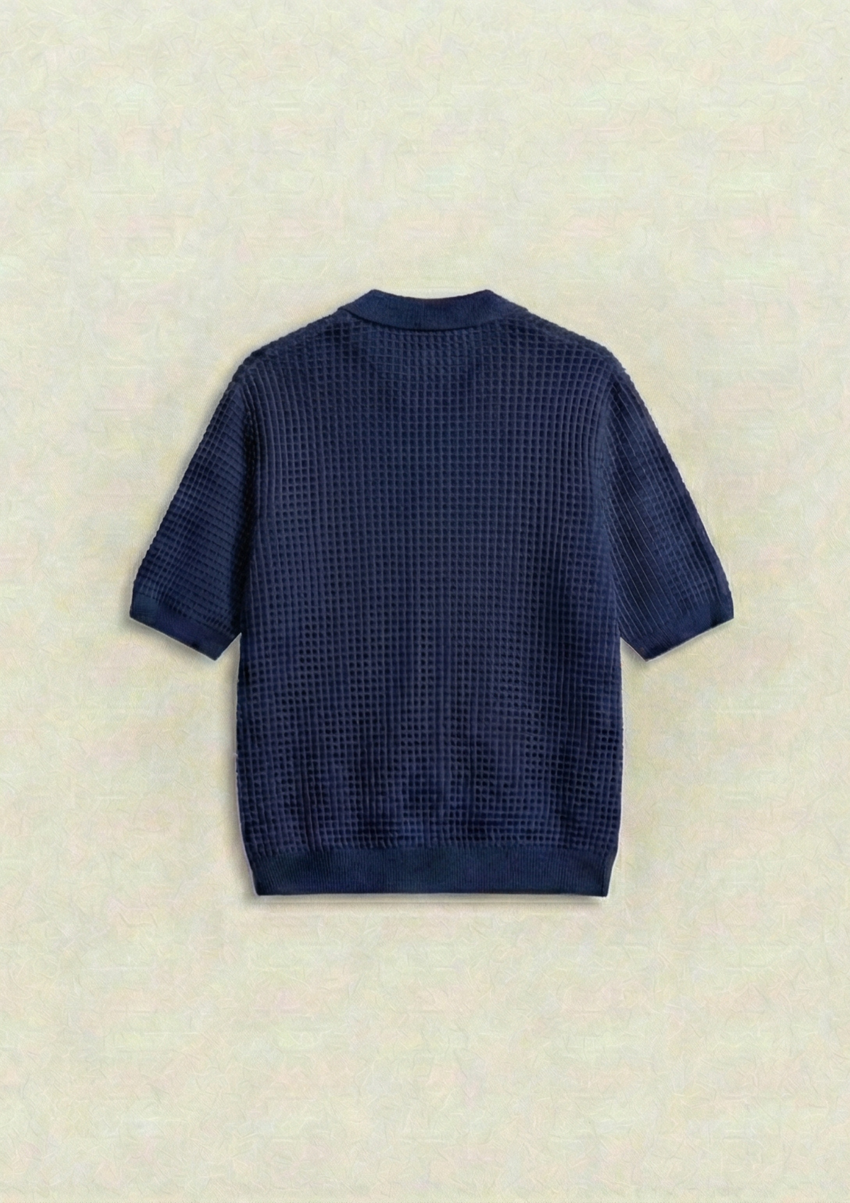 Pack of 2 – Waffle Knit Zipper Polo - (Navy Blue – Bottle Green)