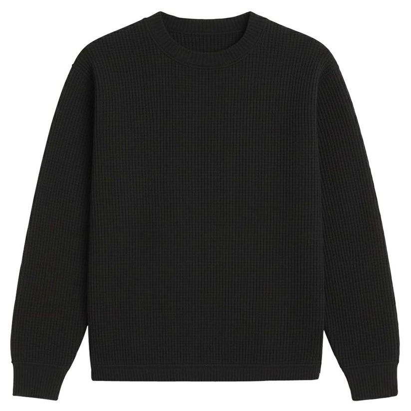 Black Waffle Knit Tees