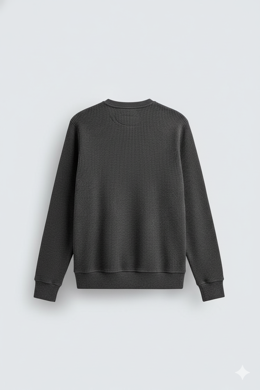2 Pieces Waffle Knit Henley Pack ( Charcoal + Mocha )