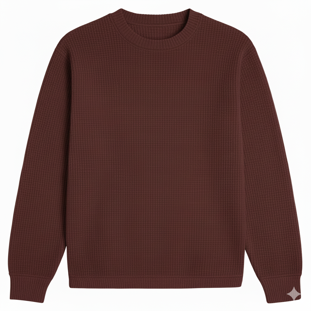Maroon Waffle Knit Tees