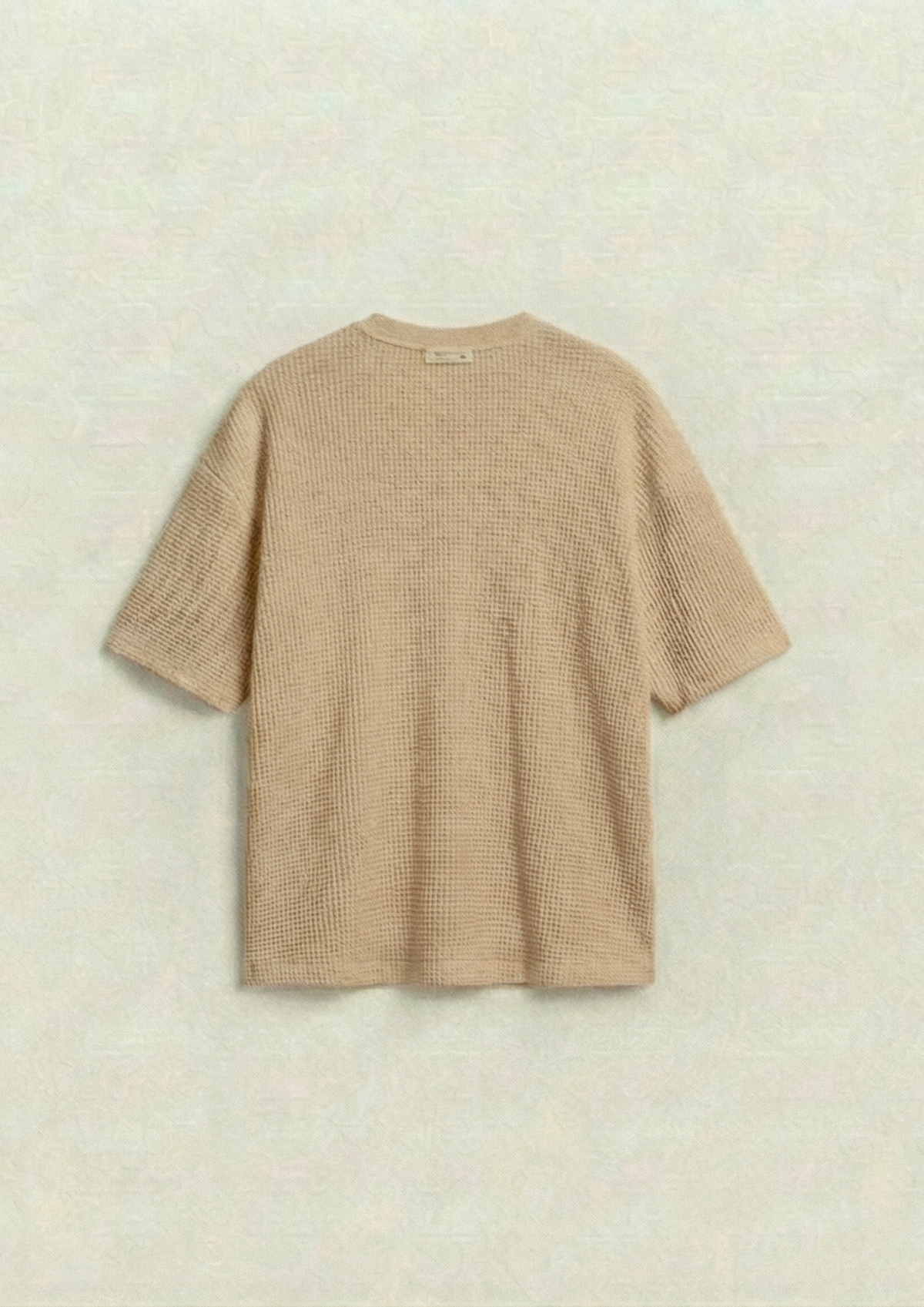 Pack of 2 – Waffle Knit Oversized Tees - (Cream – Rust)