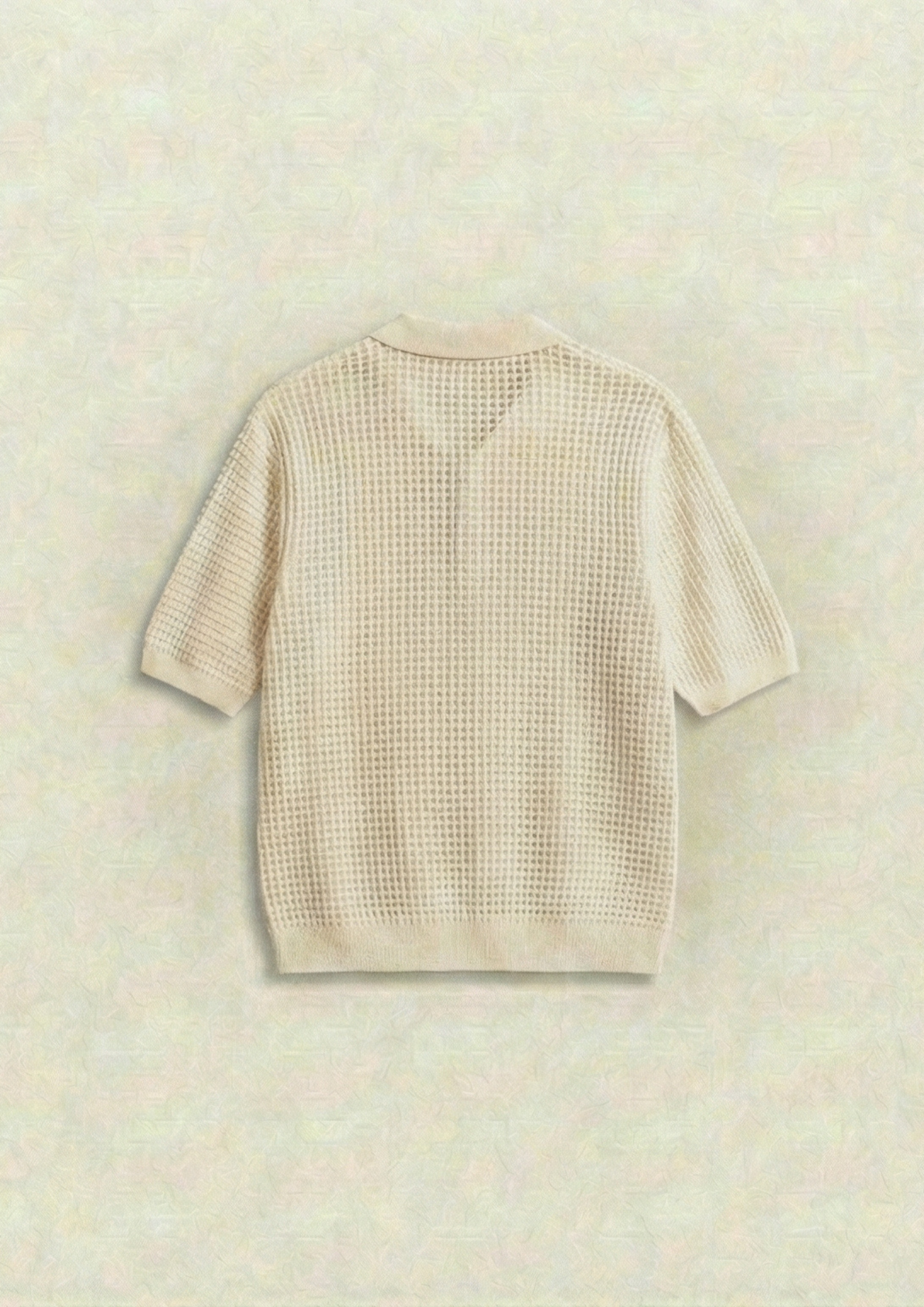 Pack of 2 – Waffle Knit Zipper Polo - (Black – Cream)
