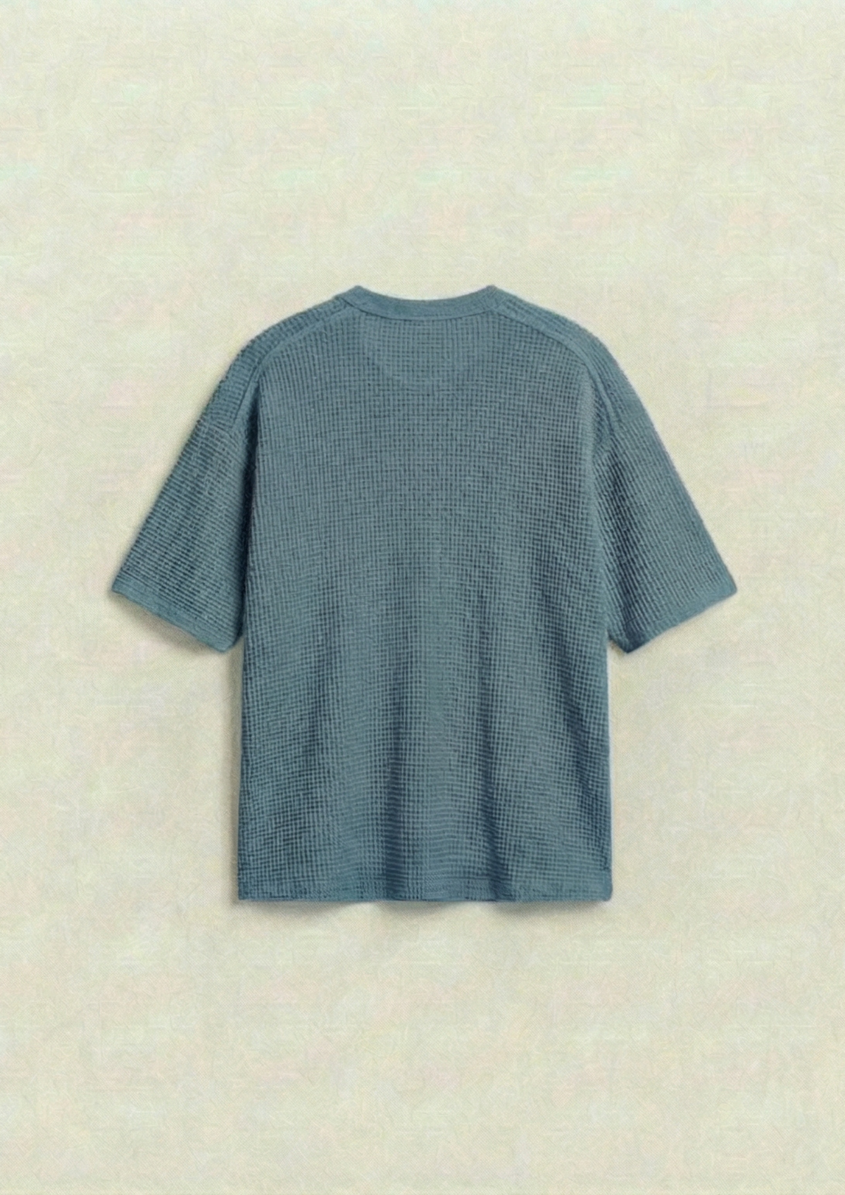 Pack of 2 – Waffle Knit Oversized Tees - (Navy Blue – Steel Blue)