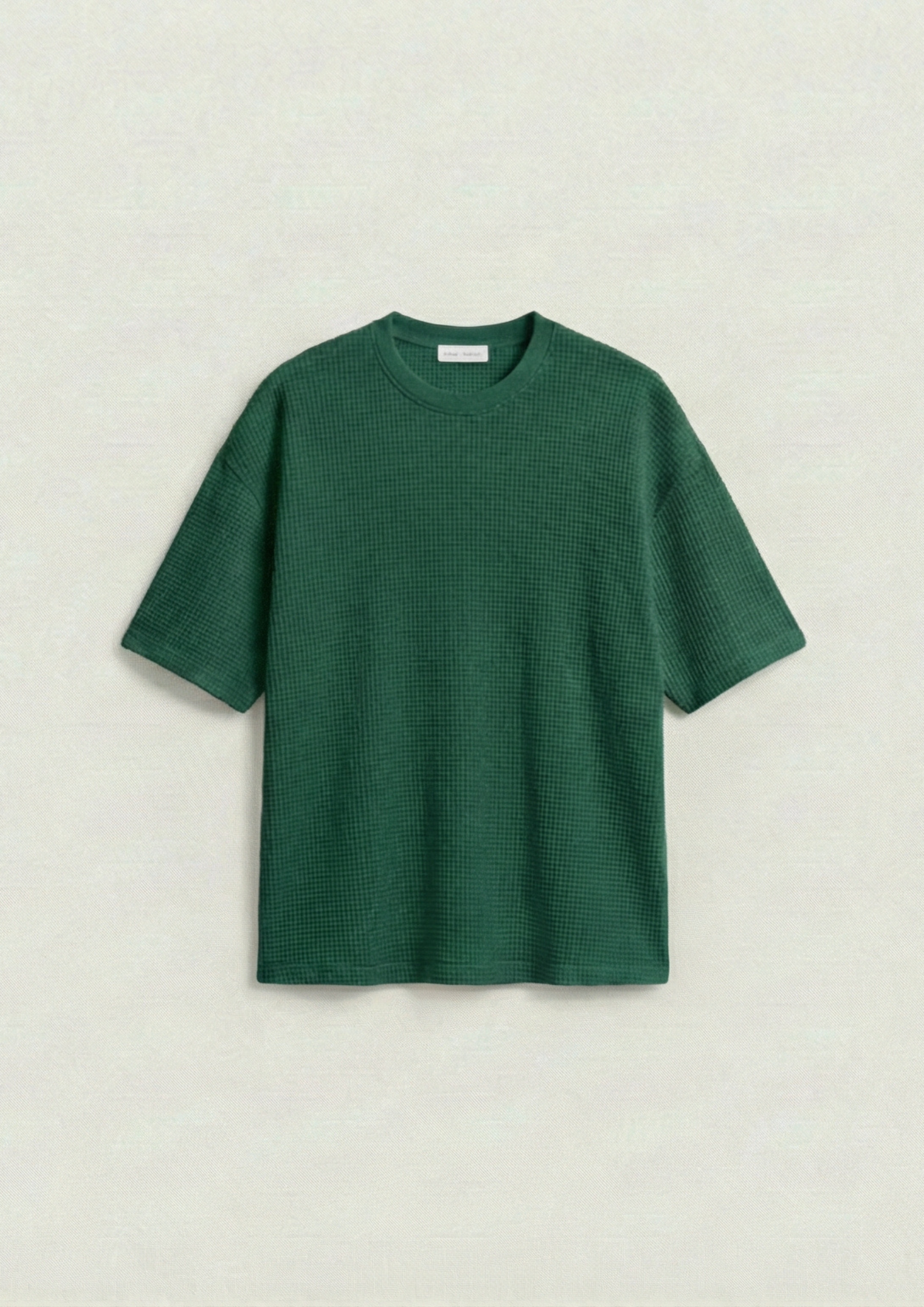 Pack of 2 – Waffle Knit Oversized Tees - (Dodger Blue – Bottle Green)