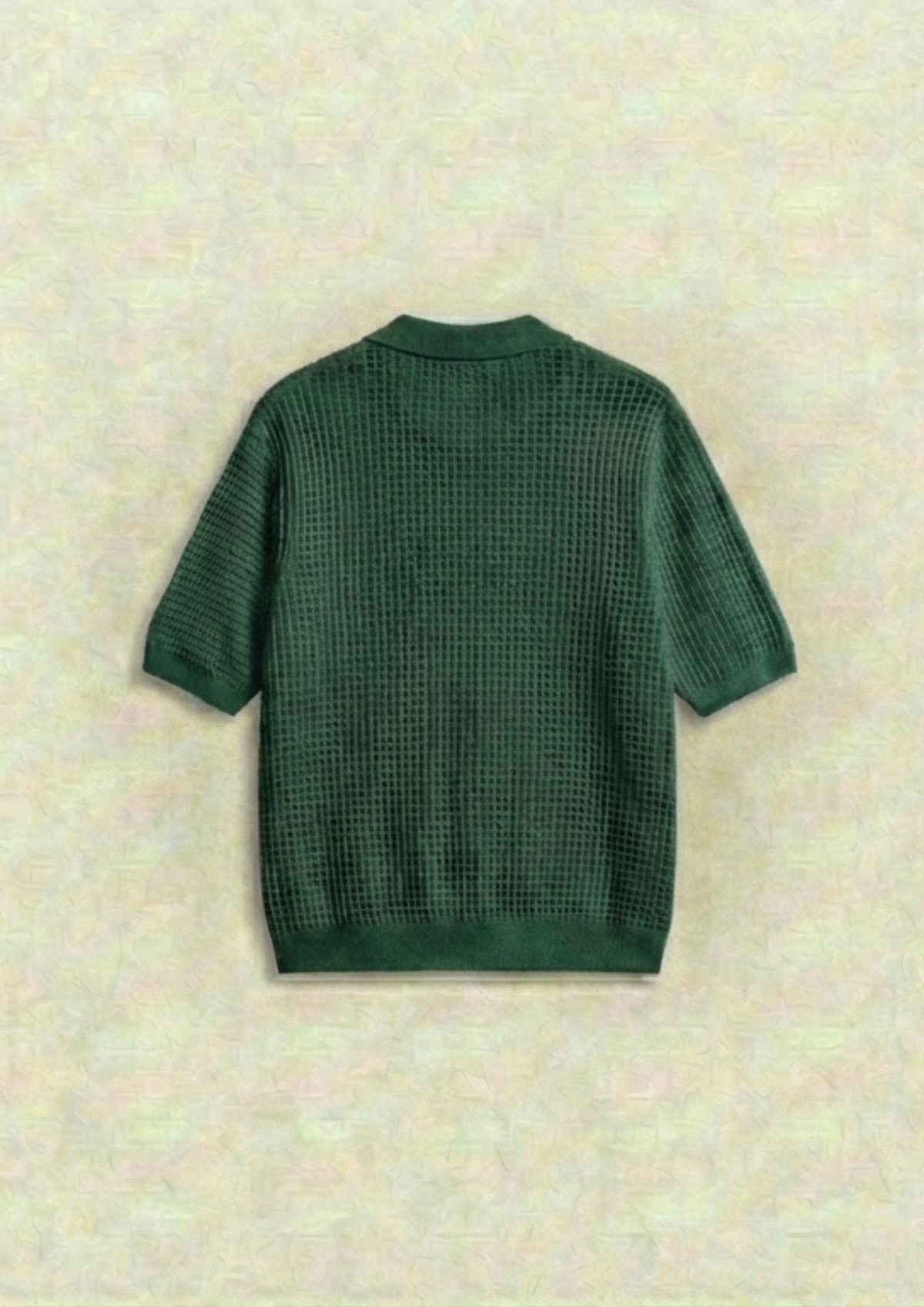 Pack of 2 – Waffle Knit Zipper Polo - (Navy Blue – Bottle Green)