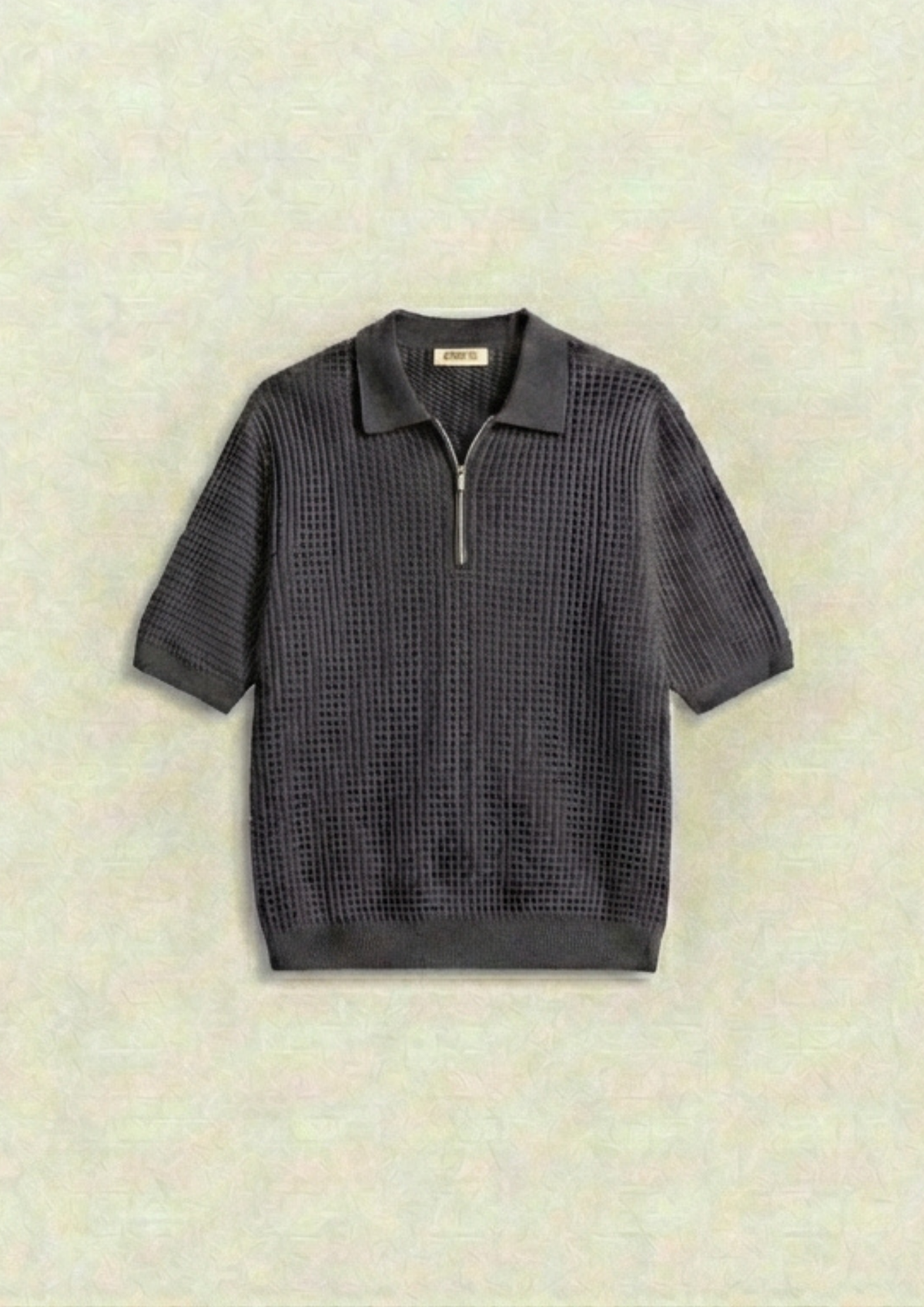 Pack of 2 – Waffle Knit Zipper Polo - (Dodger Blue – Charcoal)