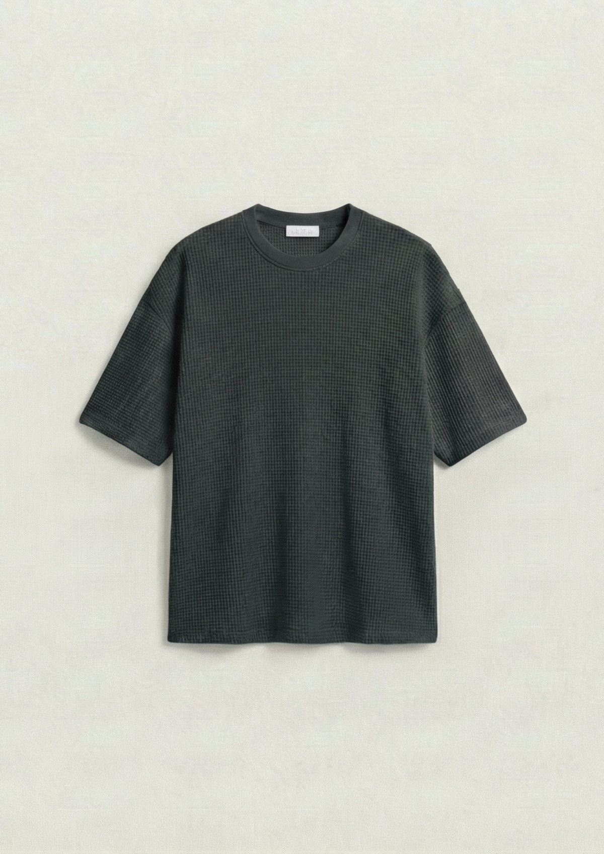 Pack of 2 – Waffle Knit Oversized Tees - (Navy Blue – Charcoal)