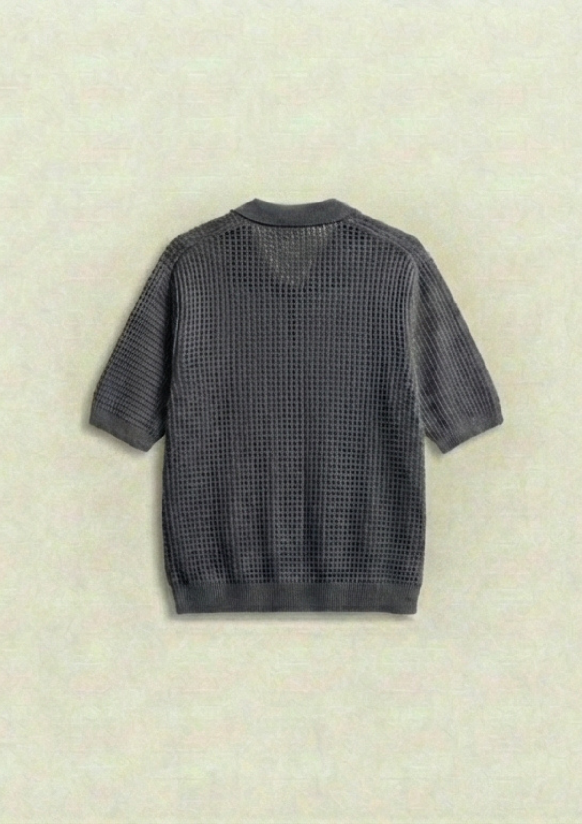 Pack of 2 – Waffle Knit Zipper Polo - (Navy Blue – Charcoal)