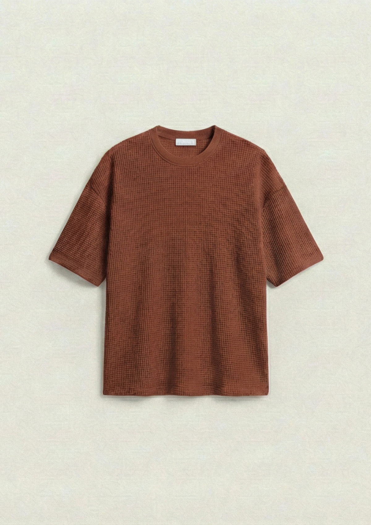Pack of 2 – Waffle Knit Oversized Tees - (Dodger Blue – Rust)