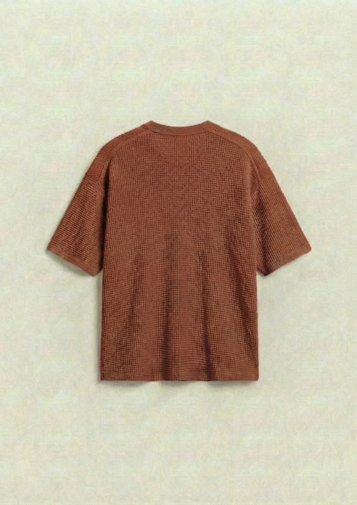 Pack of 2 – Waffle Knit Oversized Tees - (Dodger Blue – Rust)