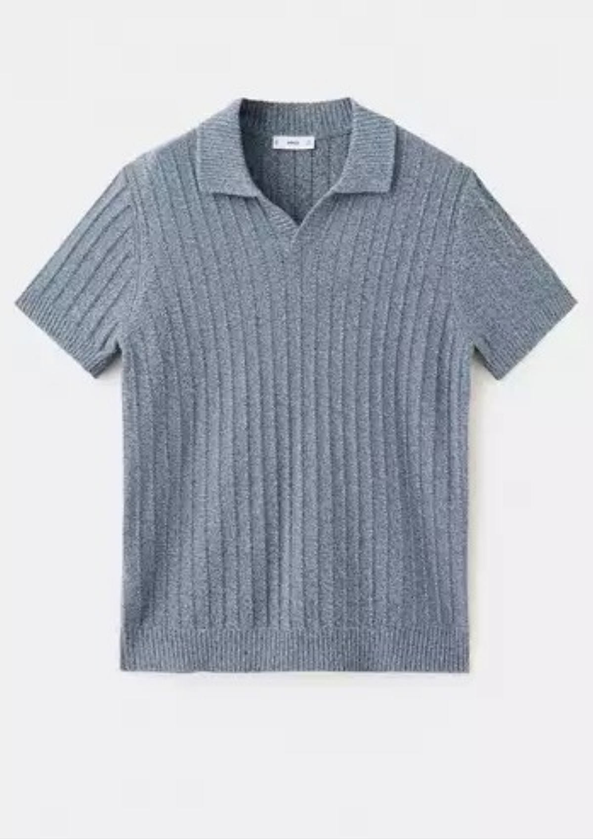 Steal gray Premium Ribbed Knit Polo