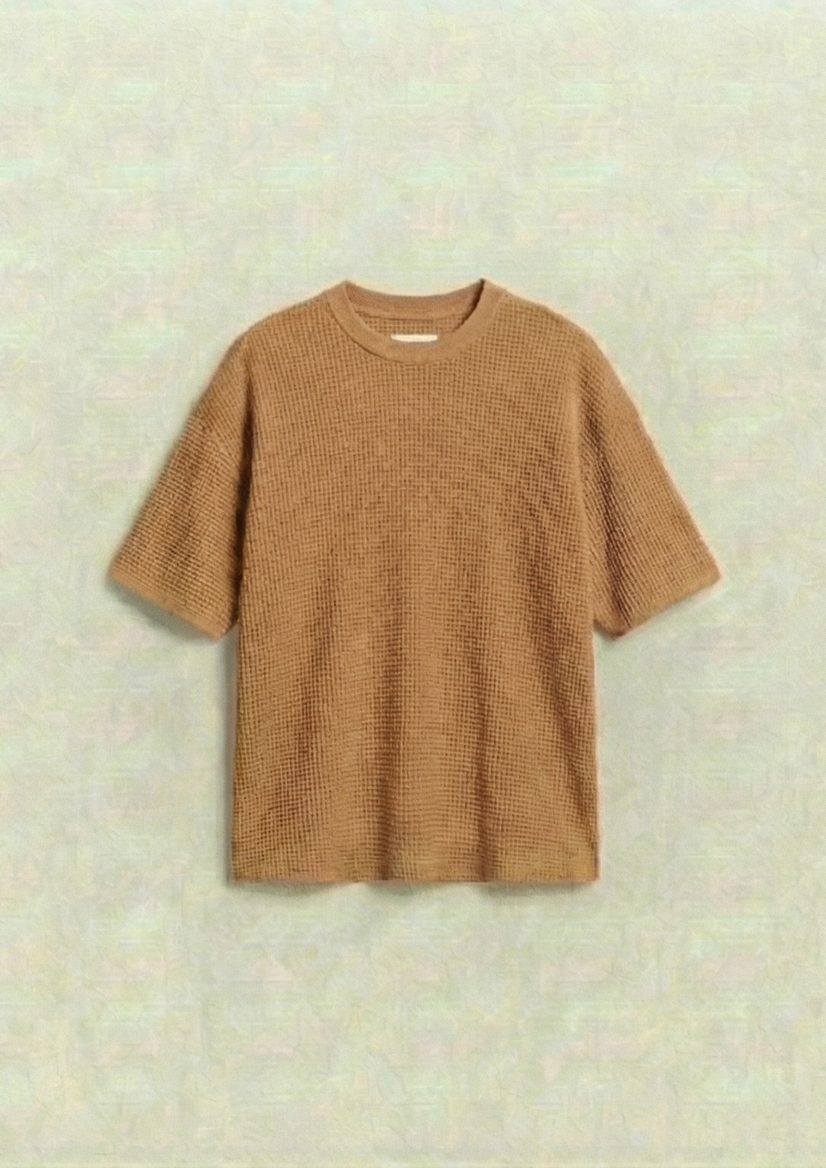Pack of 2 – Waffle Knit Oversized Tees - (Black – Desert Sand)