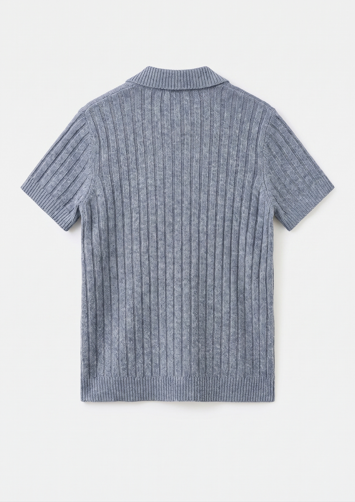 Steal gray Premium Ribbed Knit Polo