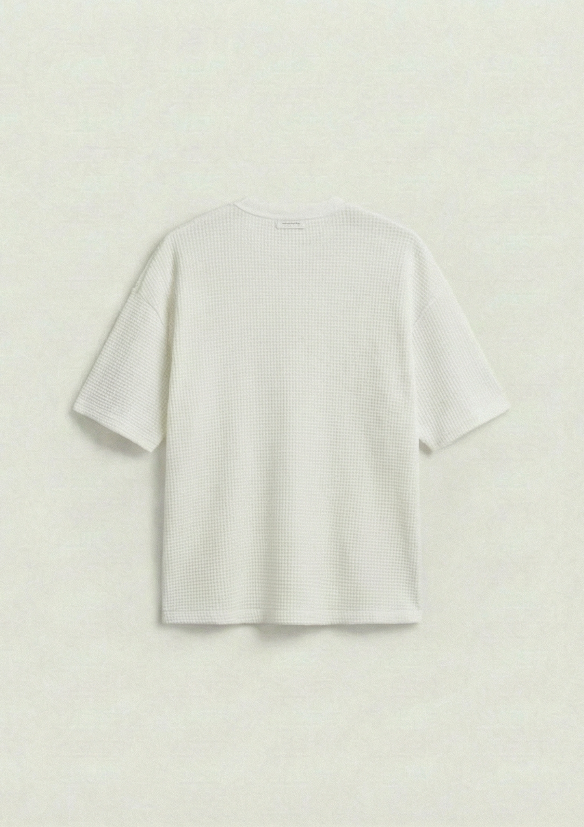 Pack of 2 – Waffle Knit Oversized Tees - (White – Cream)