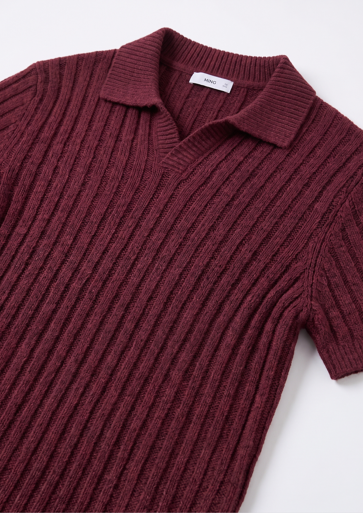 Maroon Premium Ribbed Knit Polo