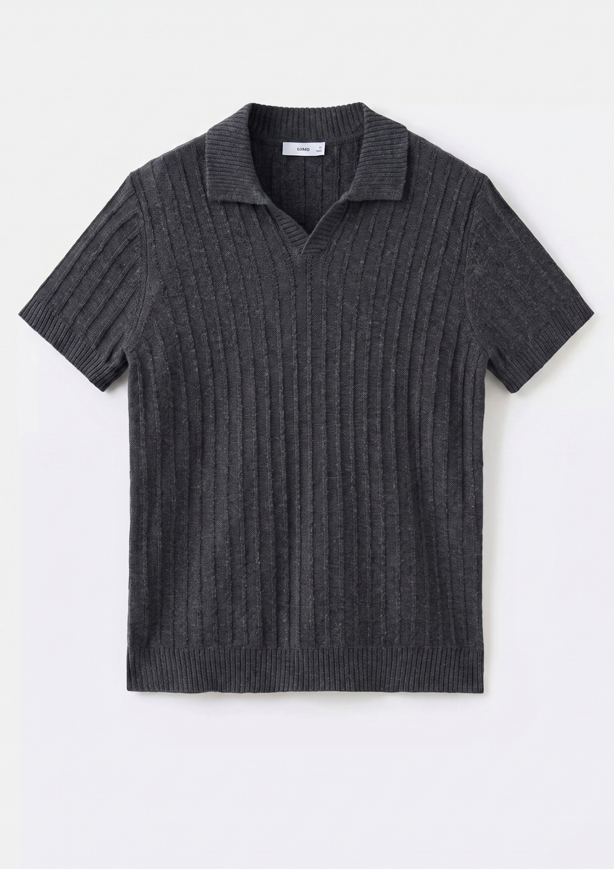 Dark gray Premium Ribbed Knit Polo