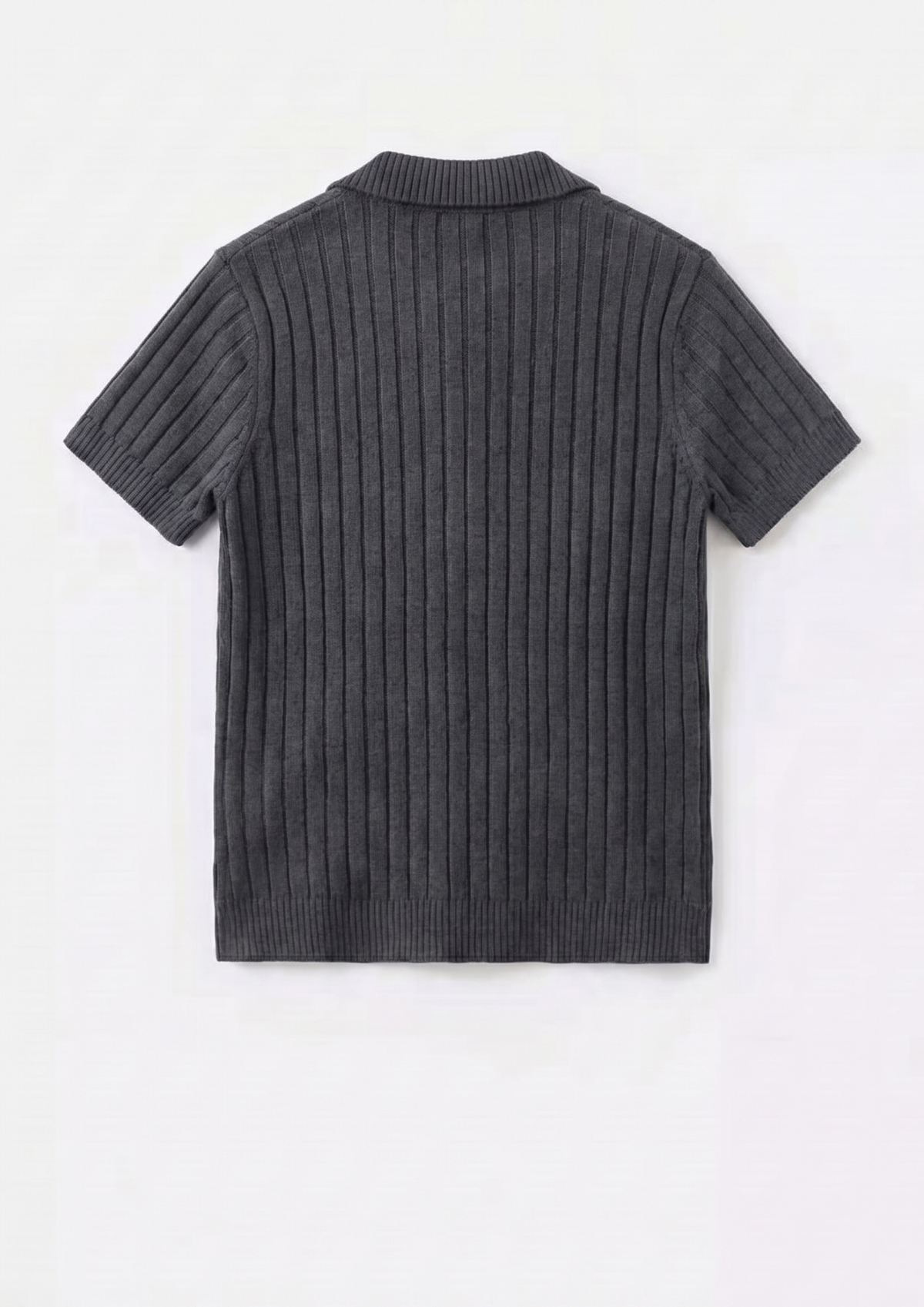 Dark gray Premium Ribbed Knit Polo