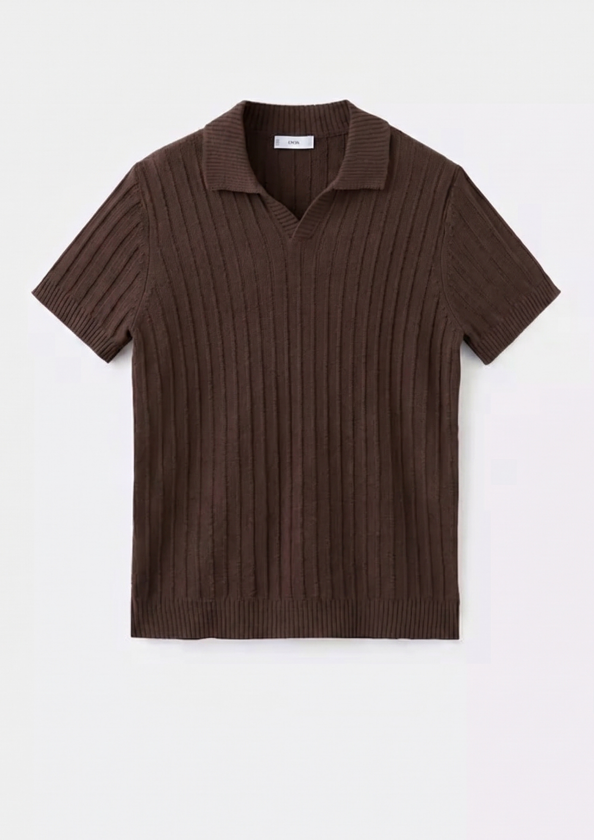 Dark brown Premium Ribbed Knit Polo