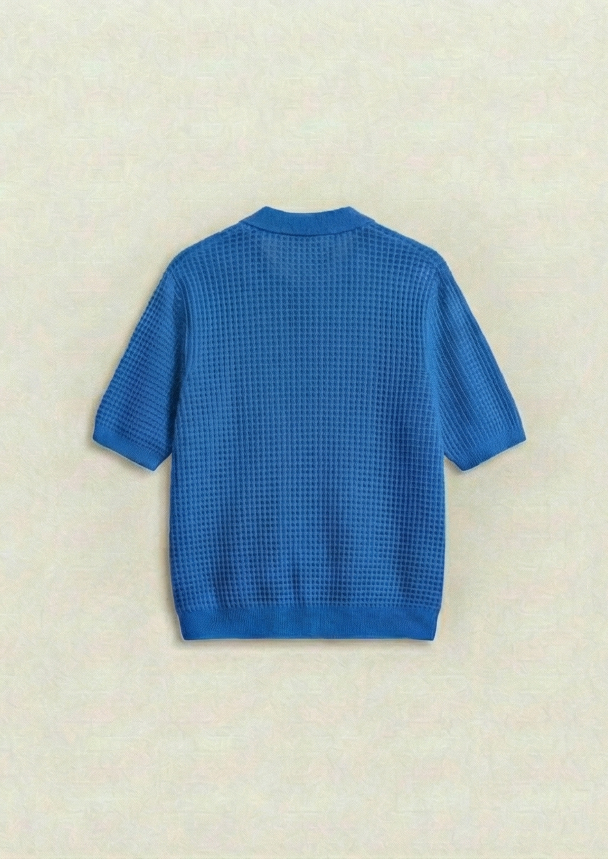 Pack of 2 – Waffle Knit Zipper Polo - (Dodger Blue – Bottle Green)