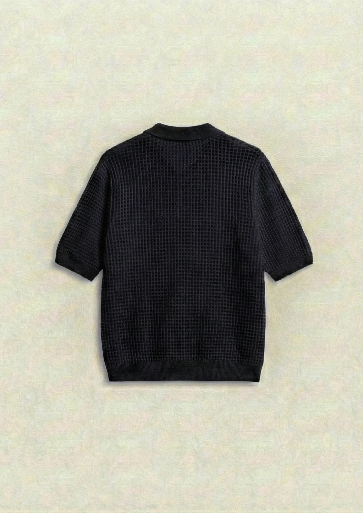 Pack of 2 – Waffle Knit Zipper Polo - (Black – Desert Sand)