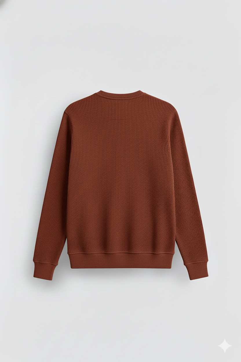 2 Pieces Waffle Knit Henley Pack (  Rust + Dark Brown )