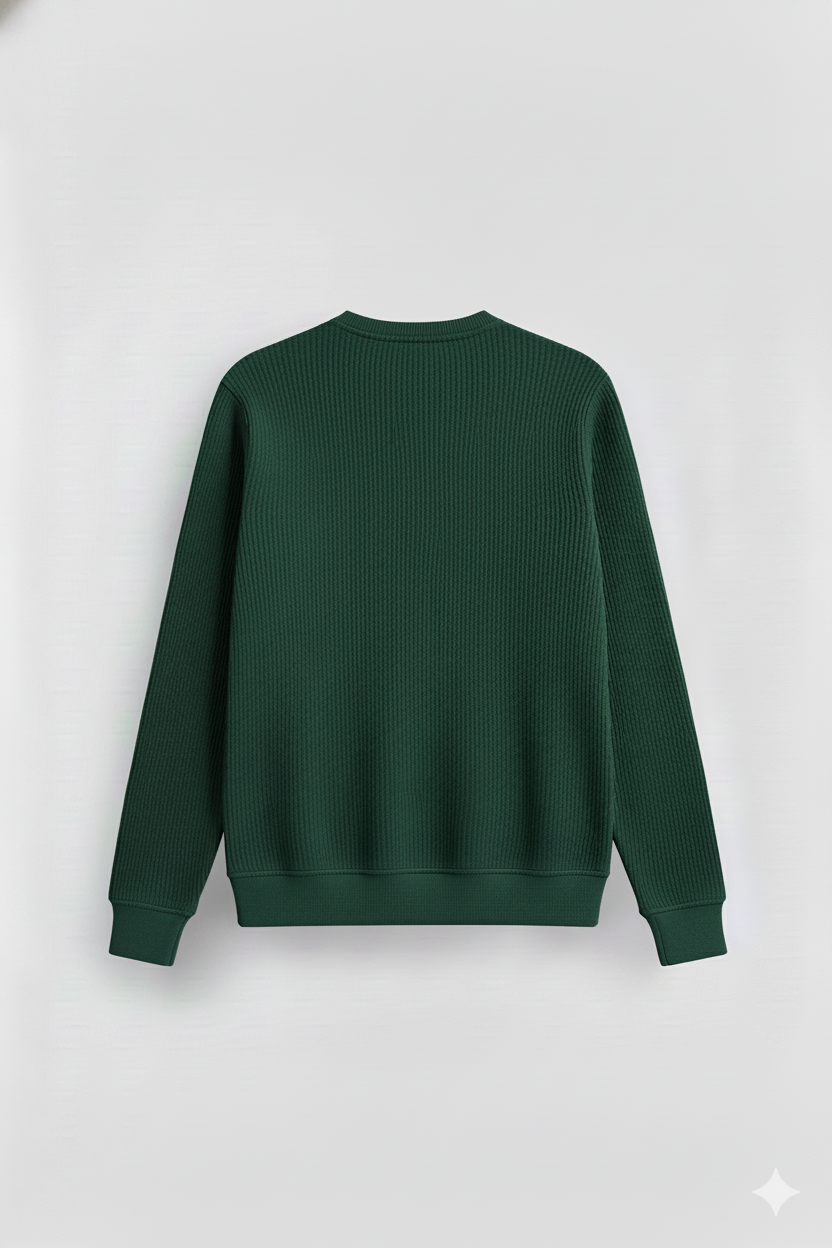2 Pieces Waffle Knit Henley Pack ( Charcoal + Forest Green )