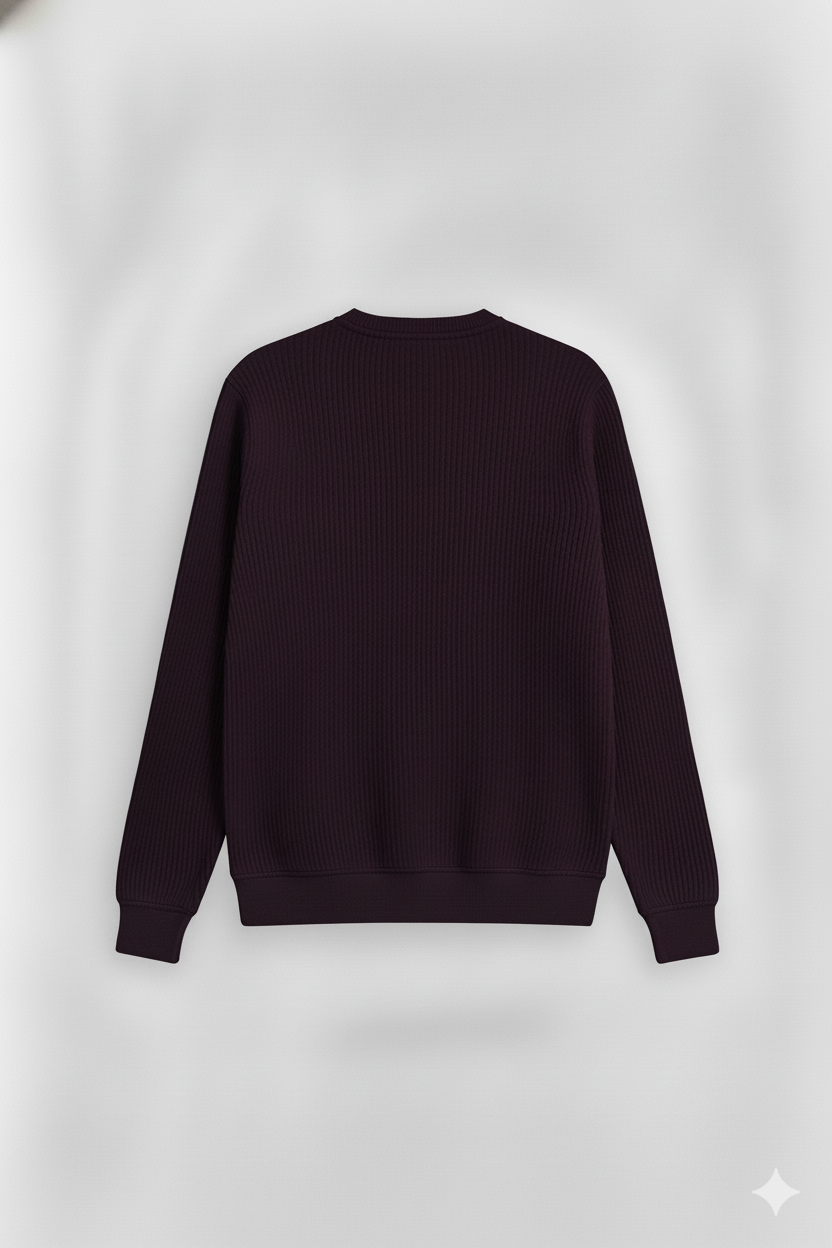2 Pieces Waffle Knit Henley Pack ( Charcoal + Midnight Plum )