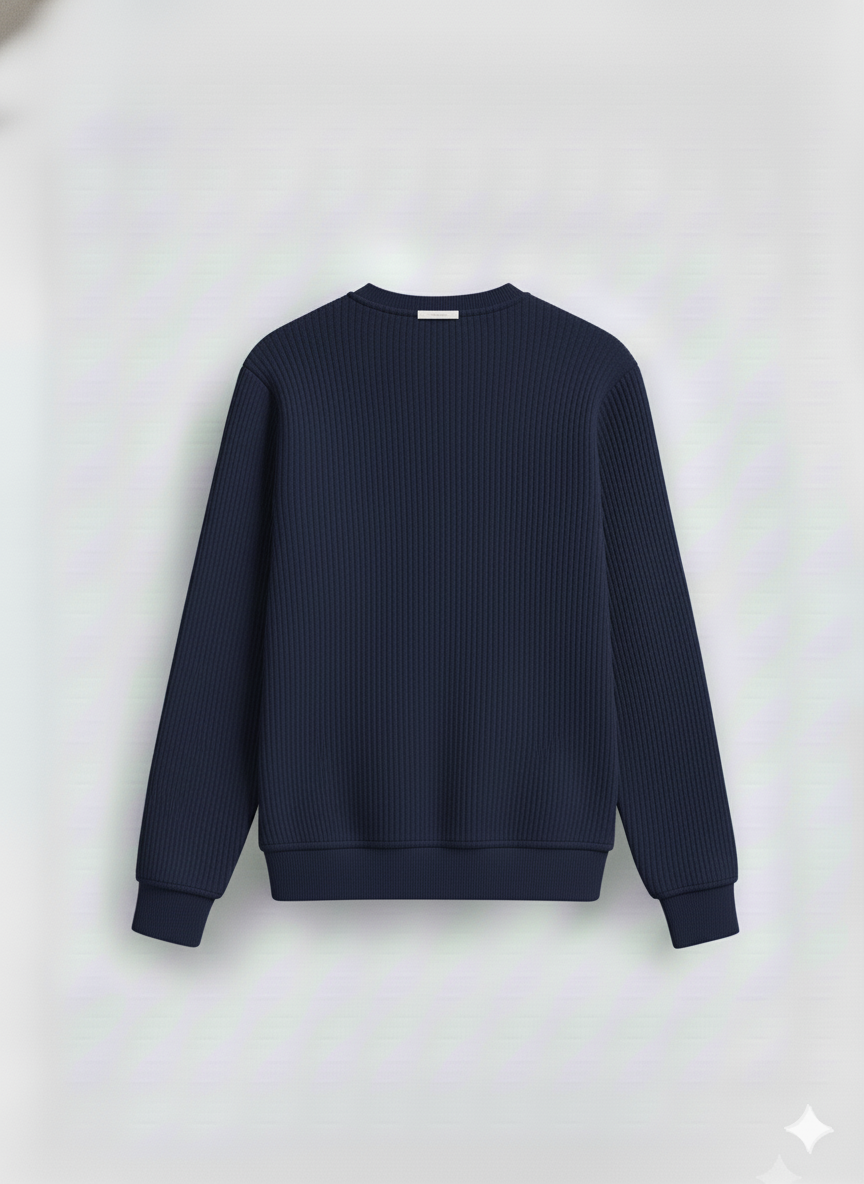 2 Pieces Waffle Knit Henley Pack (Navy & cream)