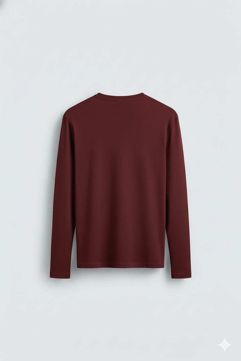 2 Pieces Full Sleeves T-Shirt ( WHITE & MAROON)