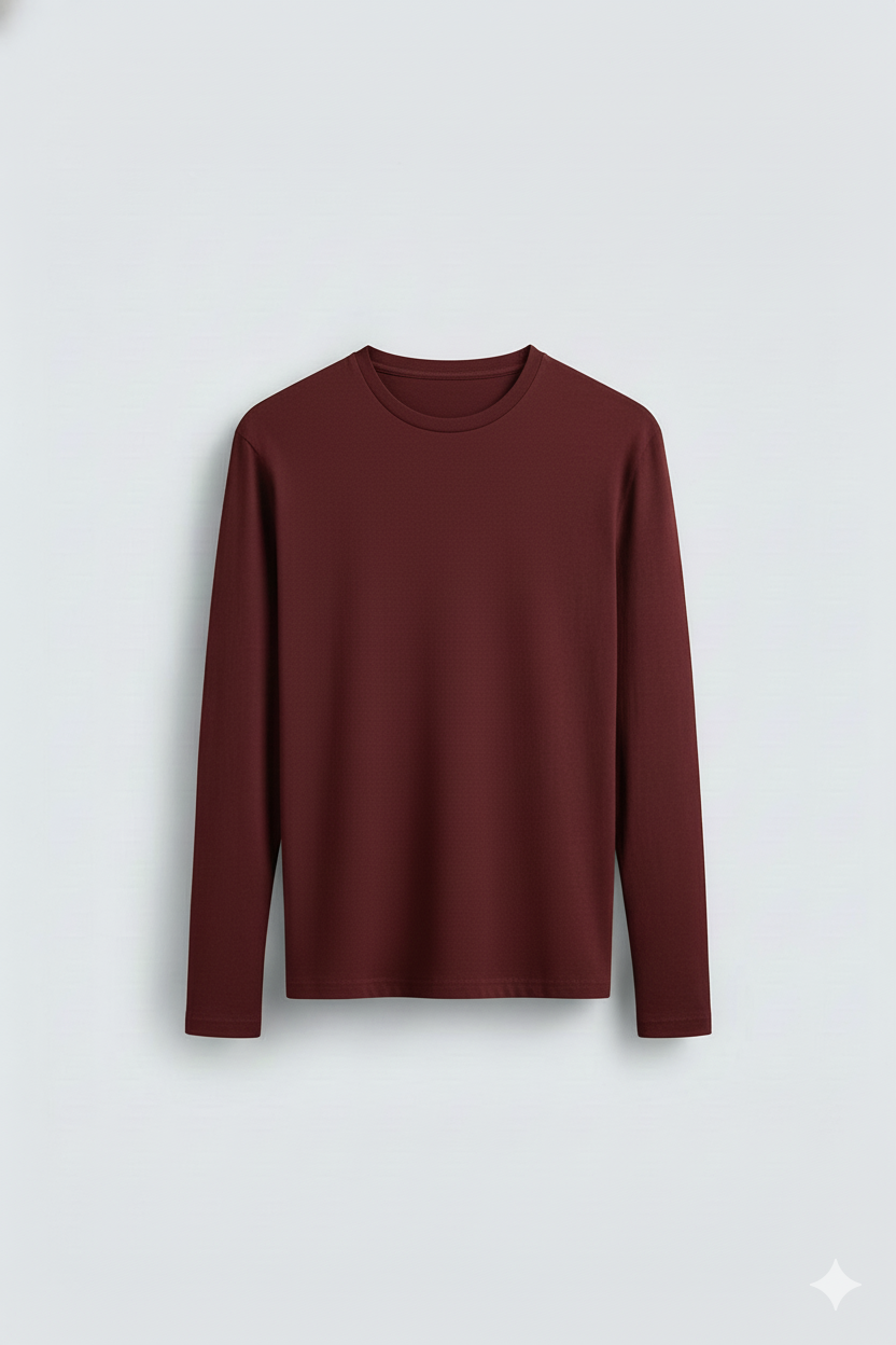 2 Pieces Full Sleeves T-Shirt ( NAVY BLUE & MAROON)