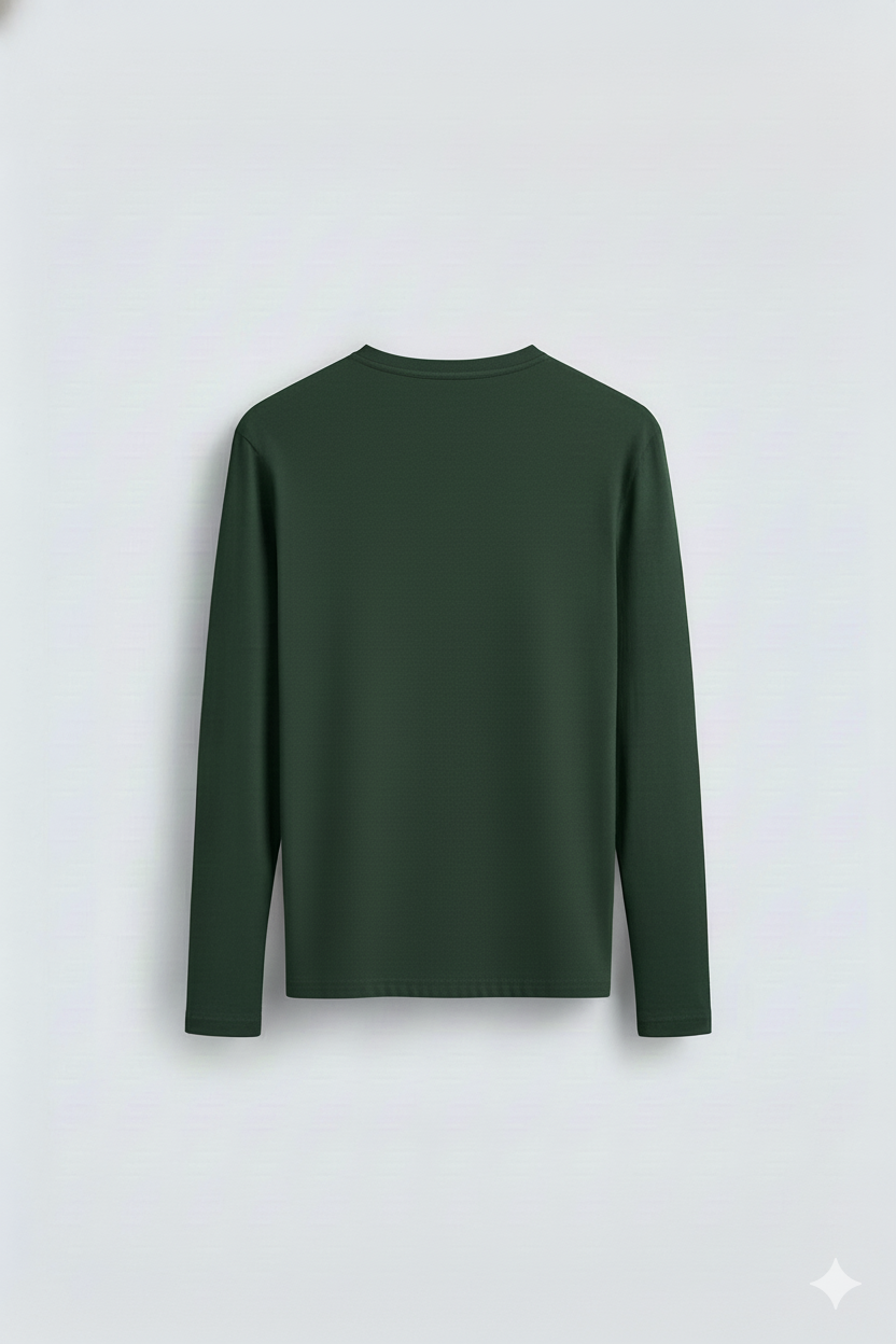 Bottle green Full Sleeves T-Shirt