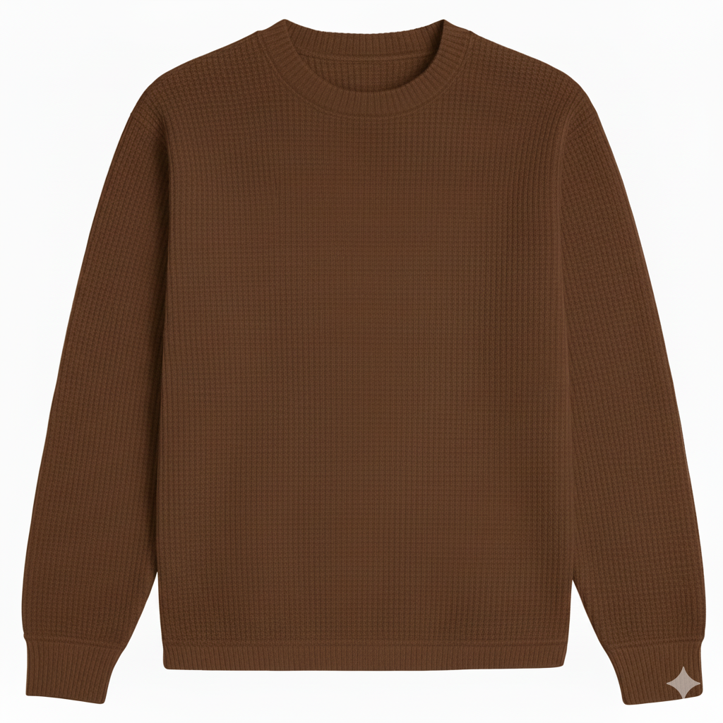 Brown Waffle Knit Tees